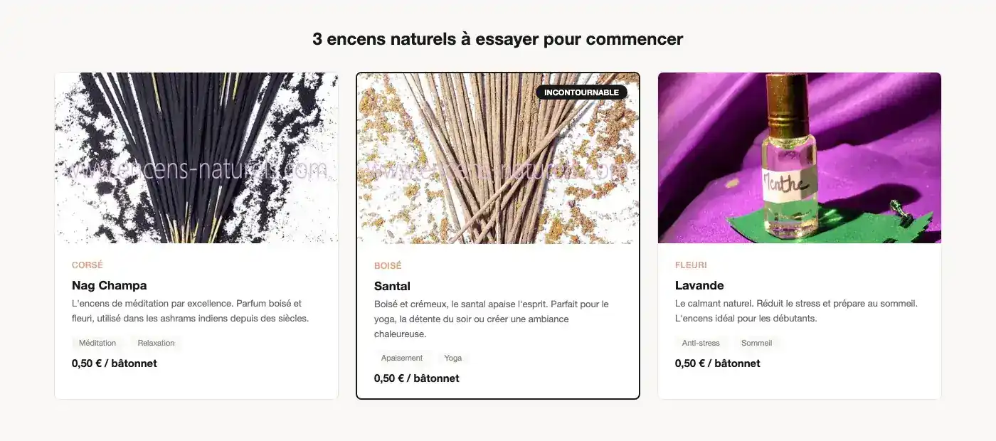 Guide comparatif encens naturels recommandés
